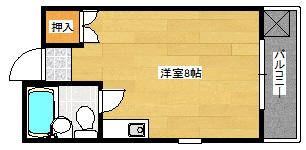 MKエステート(ワンルーム/4階)の間取り写真