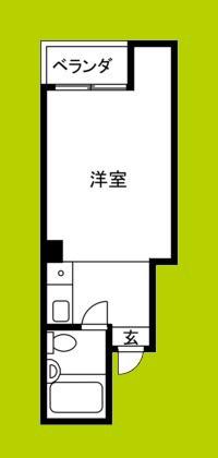 プレアール上住吉(1K/2階)の間取り写真