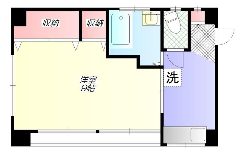椿ビル(1DK/5階)の間取り写真