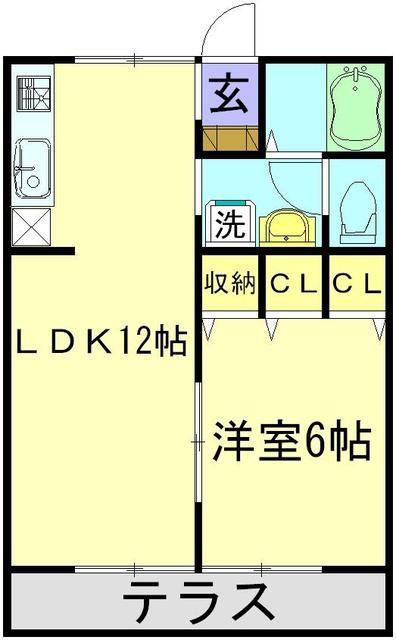 アーバンライフIII(1LDK/1階)の間取り写真