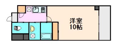 グランヒル神戸北(1K/3階)の間取り写真