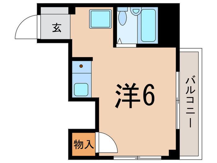 プリモクラッセ高津(ワンルーム/2階)の間取り写真