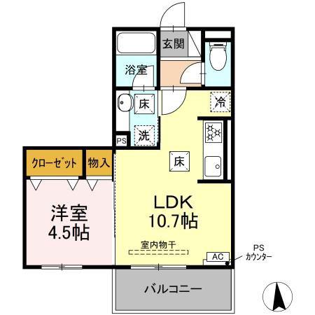 EPOCH RESIDENCE(1LDK/1階)の間取り写真