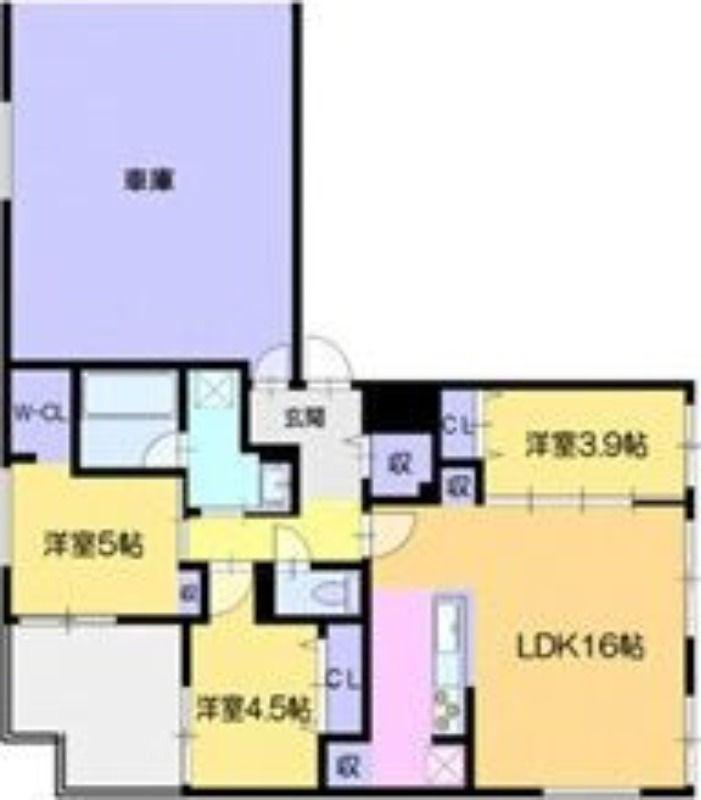ラ・シュエット元町(3LDK/1階)の間取り写真