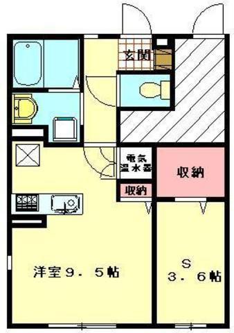 サン フィールド(1LDK/1階)の間取り写真