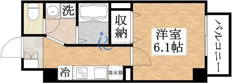 みおつくし杭全(1K/5階)の間取り写真