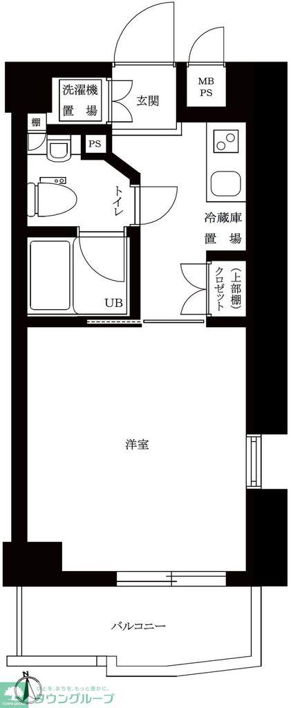 ルーブル大井町弐番館(1K/14階)の間取り写真