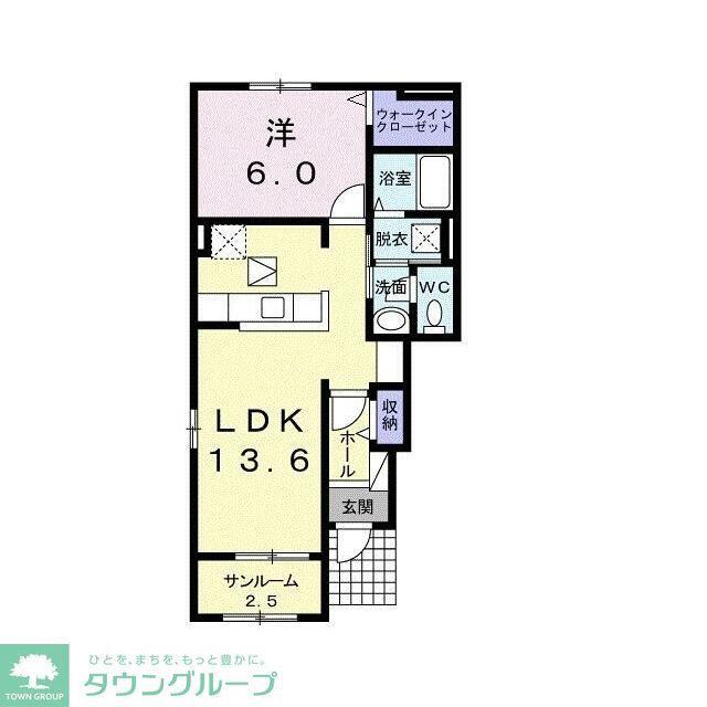 アメニティーII(1LDK/1階)の間取り写真