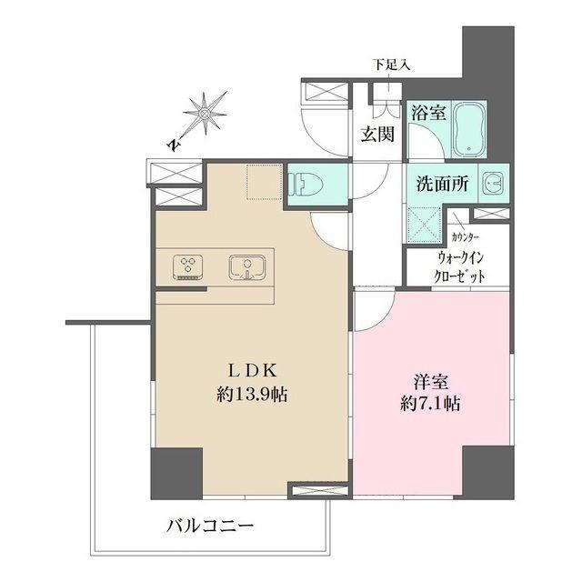 CREST HILL 文京千石(1LDK/10階)の間取り写真