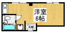 レジデンスC1(ワンルーム/2階)の間取り写真