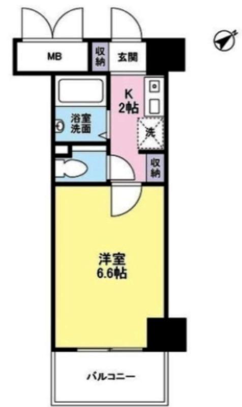 ボン・シェール堺(1K/5階)の間取り写真