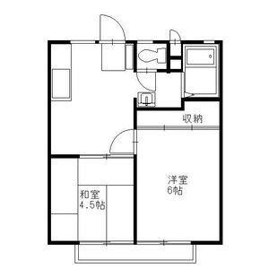 清成ハイツ(2DK/2階)の間取り写真