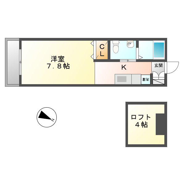 MASASQUARE(1K/3階)の間取り写真