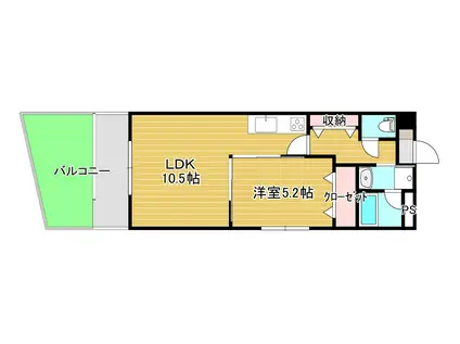 フォレストヴィラ別所町(1LDK/1階)の間取り写真
