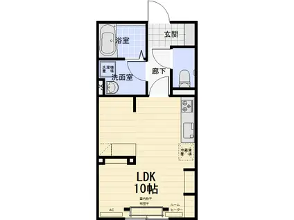 ベル・ビジュー堤台(ワンルーム/2階)の間取り写真