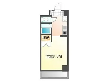 ヴェルドミール(1K/1階)の間取り写真