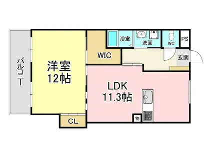 ホンダクリオビル(1LDK/3階)の間取り写真