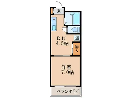 第2中川ビル(1DK/2階)の間取り写真
