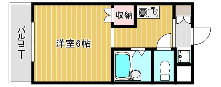 ソシオ御殿場神場(ワンルーム/2階)の間取り写真