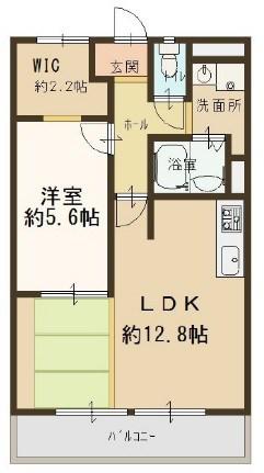 パンセハイツ近江(1LDK/3階)の間取り写真
