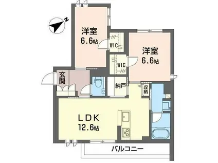 ベル フォレ(2LDK/2階)の間取り写真