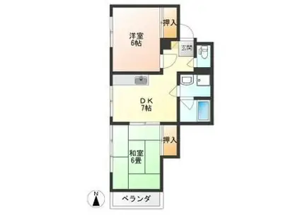 SMAT BLDG(2DK/3階)の間取り写真