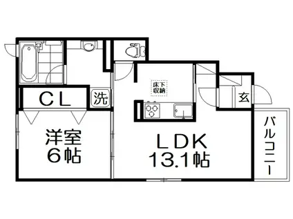 サンライズIII(1LDK/1階)の間取り写真