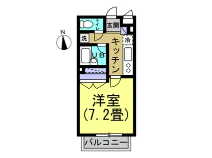 GRACIOUSS-PLACE(1K/2階)の間取り写真