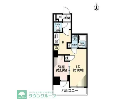 プレール・ドゥーク亀戸VI(1LDK/3階)の間取り写真
