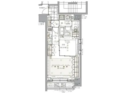 レ・ジェイドクロス千代田神保町(1LDK/5階)の間取り写真