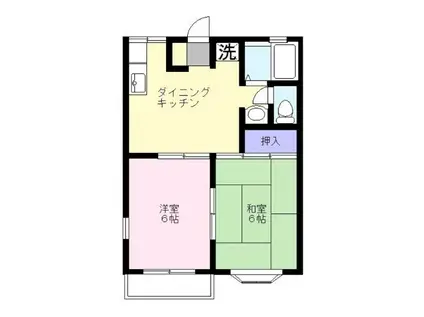 ハイムエクセルA(2DK/2階)の間取り写真