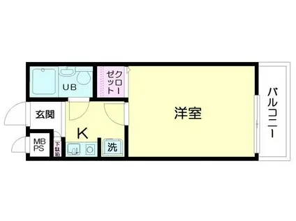 日神パレス千川(1K/1階)の間取り写真