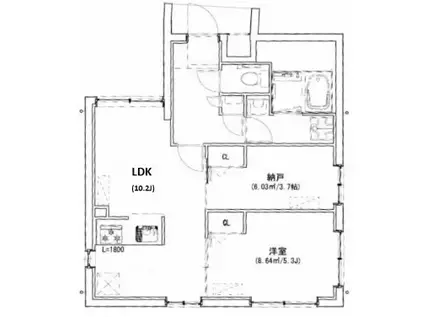 プラティーク品川中延(2LDK/5階)の間取り写真
