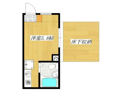 05ハイムII(ワンルーム/1階)の間取り写真