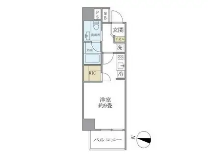 ベルファース御茶ノ水(ワンルーム/7階)の間取り写真