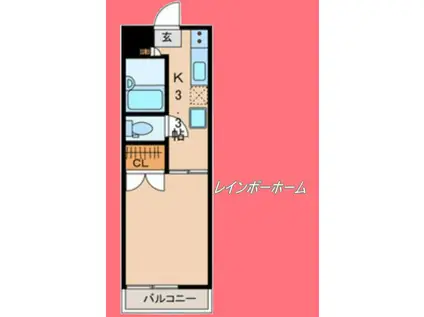 セラ伊藤(1K/3階)の間取り写真