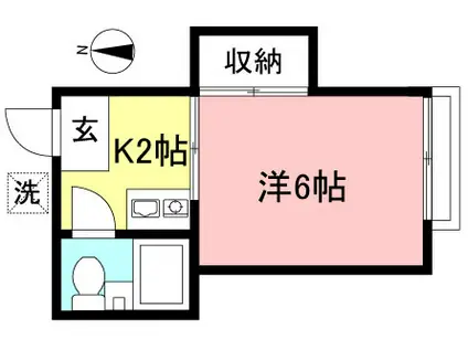 グリーンコーポ(1K/1階)の間取り写真