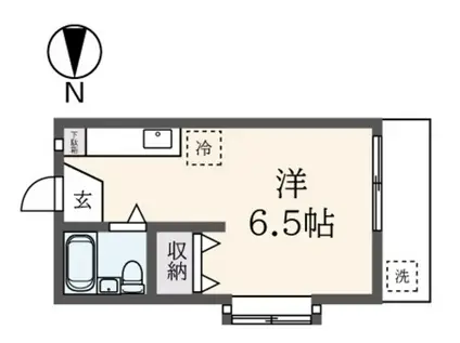 モンテヴェール(ワンルーム/1階)の間取り写真