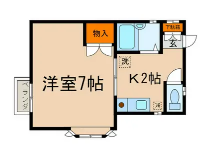 エステ-トピアペイザージュ(1K/2階)の間取り写真