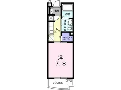 セント・ミカエラ(1K/4階)の間取り写真