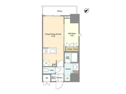 ラティエラ板橋(1LDK/8階)の間取り写真