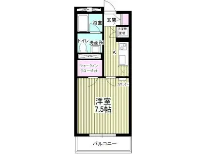 BEAUTY VILLAGE(1K/3階)の間取り写真