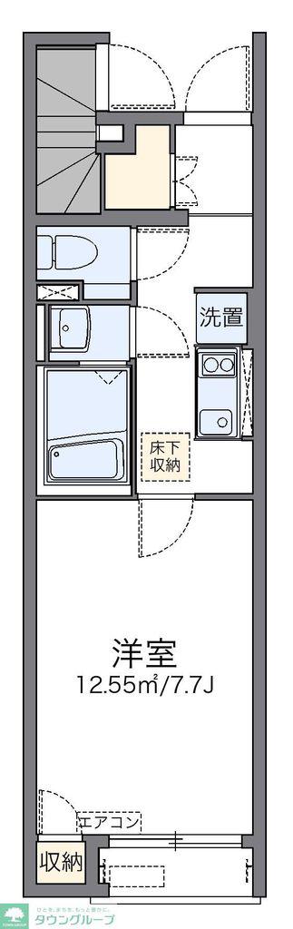 レオネクスト五軒家(1K/1階)の間取り写真