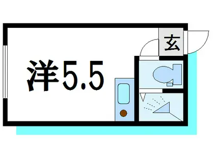 るんるんパート3(ワンルーム/2階)の間取り写真