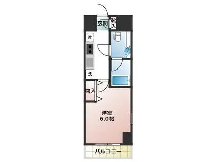 ドルチェPARCO東京府中(1K/3階)の間取り写真