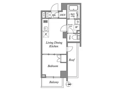 テラス大鳥居エアーズ(1LDK/2階)の間取り写真