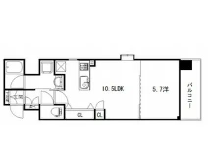 ウェスティン鉄砲町(1LDK/5階)の間取り写真
