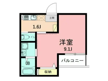 レグルス 海老名(1K/2階)の間取り写真