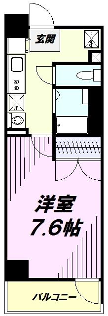 エルフレア立川(1K/3階)の間取り写真