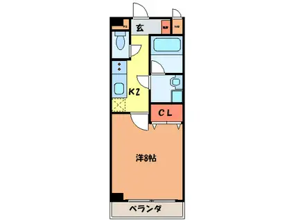 ステューディオフラットなおき(1K/3階)の間取り写真